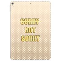 Just in Case Slim TPU sorry not sorry' Hülle für iPad 10.2 (2019 2020 2021) - transparent