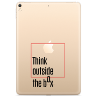 Just in Case Slim TPU Think Outside the Box Cover für iPad 10.2 (2019 2020 2021) - transparent