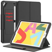 Just in Case Multi Hybrid Book Leatherette Case für iPad 9.7 (2017 2018) & iPad Air 2 - Schwarz