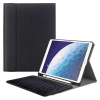 Just in Case Premium Bluetooth Tastatur AZERTY Kunstlederhülle für iPad Air 3 10.5 (2019) - Schwarz