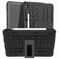 Just in Case Rugged Hybrid PU und TPU Cover für iPad Air 4 10.9 2020 & iPad Air 5 2022 - Schwarz