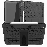Just in Case Rugged Hybrid PU und TPU Cover für iPad Pro 11 (2018 2020 2021 2022) - Schwarz