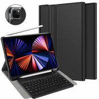 Just in Case Slimline Bluetooth Tastatur AZERTY Kunstlederhülle für iPad Pro 12.9 (2020) - Schwarz