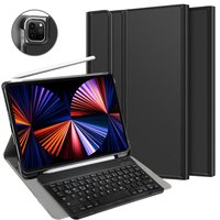 Just in Case Slimline Bluetooth Tastatur Kunstlederhülle für iPad Pro 12.9 (2020) - Schwarz
