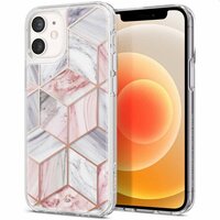 Spigen Cyrill Cecile TPU mit Air Cushion Marble Case für iPhone 12 mini - Pink