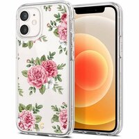 Spigen Cyrill Cecile TPU mit Air Cushion Floral Hülle für iPhone 12 mini - Pink