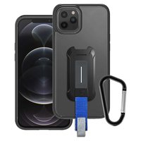 Armor-X Robuste PU- und TPU-Hülle für iPhone 12 Pro Max - Schwarz