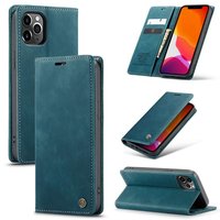 Caseme Slim Retro Wallet Kunstlederhülle für iPhone 12 Pro Max - Blau