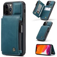 Caseme Back Cover Wallet Kunstlederhülle für iPhone 12 Pro Max - Blau