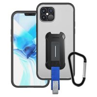 Armor-X Robuste PU- und TPU-Hülle für iPhone 12 und iPhone 12 Pro - Schwarz