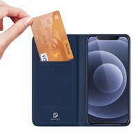 DUX DUCIS Slimline Wallet Kunstlederhülle für iPhone 13 mini - Blau