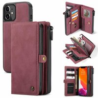 Caseme Luxe XL Wallet Spaltlederhülle für iPhone 13 mini - rot