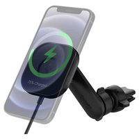 Spigen iPhone Magnetisch Halterung und Qi-Ladegerät OneTap Auto fan Standard (Schwarz)