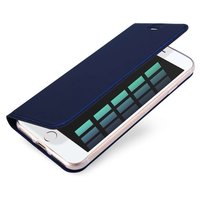 DUX DUCIS Slimline Geldbörse Kunstleder Hülle für iPhone 7, 8 und iPhone SE 2020 SE 2022 - Blau