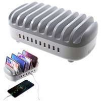 Orico Smart Ladestation 120W 10 USB-A Ports Weiss