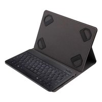 Universal AZERTY Bluetooth Tastatur Just in Case - 9 bis 10,5 Zoll - Schwarze Schutzhülle Tablet
