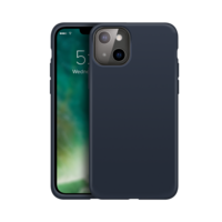 Xqisit Silikonhülle Anti Bac PC und Silikonhülle für iPhone 13 - blau