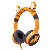 Planet Buddies Tiger Kopfhörer Kinder faltbare Kopfhörer Kopfhörerbuchse Aux - Orange