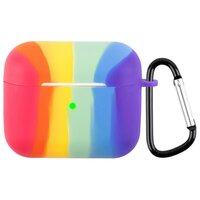 Rainbow Pride Silikonhülle mit Haken für AirPods 3 - pastell