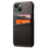 Duo Cardslot Wallet Kunstlederhülle für iPhone 12 mini - schwarz