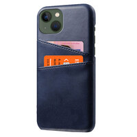Duo Cardslot Wallet Kunstlederhülle für iPhone 12 mini - blau