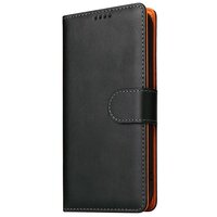Bookcase Wallet Kunstlederhülle für iPhone 14 Pro - schwarz