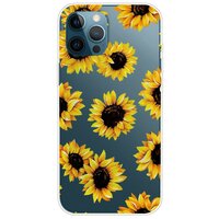 Sunflower TPU Hülle mit Sonnenblumen für iPhone 14 Pro - transparent und gelb