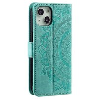 Mandala Wallet TPU Hülle für iPhone 14 Plus - grün