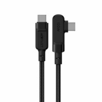 Acefast USB-C Laptop-Ladekabel 100 W PD 2 Meter mit rechtem Winkel - Schwarz