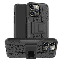 Stossfester Ständer aus rutschfestem Kunststoff und TPU für iPhone 14 Pro Max - schwarz