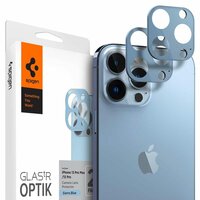 Spigen Kameraobjektiv-Glasschutz 2er-Pack für iPhone 13 Pro und iPhone 13 Pro Max - hellblau