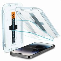 Spigen Glas mit Montagerahmen EZ FIT 2 Pack für iPhone 14 Pro Max - gehärtetes Glas