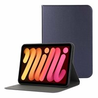 Just in Case Buchhülle aus PU-Leder für iPad mini 6 - blau