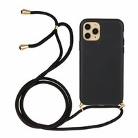 Just in Case Weiche TPU-Hülle mit Kabelabdeckung für iPhone 12 und iPhone 12 Pro - schwarz