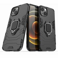 Just in Case Ring Holder Rugged Case für iPhone 13 - schwarz