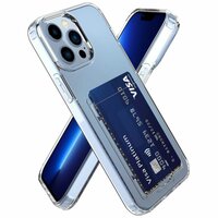 Just in Case Soft TPU Card Holder Case für iPhone 13 Pro Max - transparent