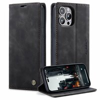 Caseme Retro Wallet Case für iPhone 14 Pro Max - schwarz
