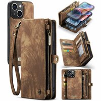 Caseme Vintage Wallet Hülle für iPhone 14 Plus - Braun