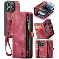 Caseme Vintage Wallet Hülle für iPhone 14 Pro - rot