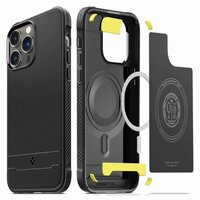 Spigen Rugged Armor Mag Case Hülle für iPhone 14 Pro - schwarz Magfit