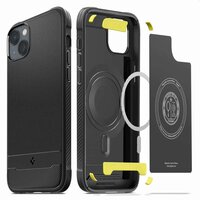 Spigen Rugged Armor Mag Case Hülle für iPhone 14 Plus - schwarz Magfit