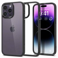 Spigen Ultra Hybrid Case Cover für iPhone 14 Pro - mattschwarz
