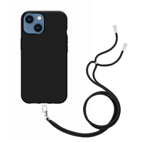Just in Case Soft TPU Case mit Kordel für iPhone 13 mini - schwarz