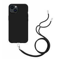 Just in Case Soft TPU Case mit Kordel für iPhone 13 - schwarz