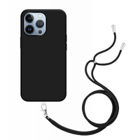 Just in Case Soft TPU Case mit Kordel für iPhone 13 Pro - schwarz