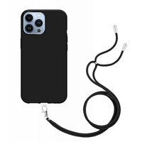 Just in Case Soft TPU Case mit Kordel für iPhone 13 Pro Max - schwarz