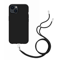 Just in Case Weiche TPU-Hülle mit Kabelabdeckung für iPhone 14 Plus - schwarz