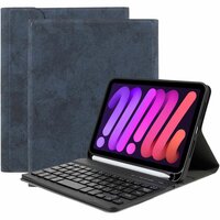 Just in Case Vintage Bluetooth Keyboard Cover QWERTY Hülle für iPad mini 6 - blau