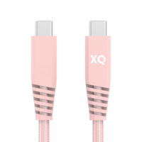 XQISIT Geflochtenes USB-C auf USB-C 3.1 200 cm Kabel - Pink