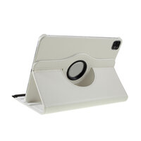 Leder Litchi Grain iPad Pro 12,9-Zoll (2018 2020 2021 2022) Hülle mit Ärmel und Abdeckung - Weiss